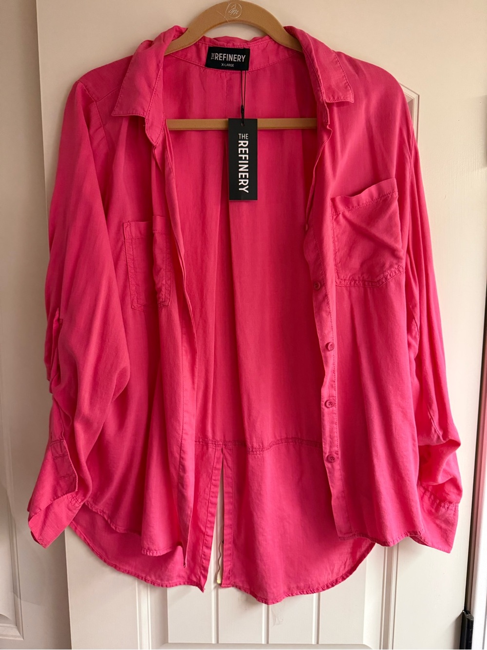 Hot Pink Button-Down Shirt